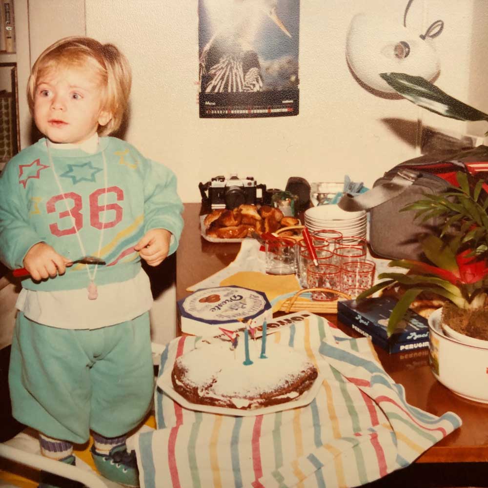 Me at my 2 years' old birthday party